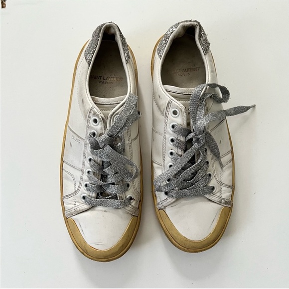 SAINT LAURENT COURT CLASSIC SL/37 SNEAKERS Size 37 - Picture 6 of 11